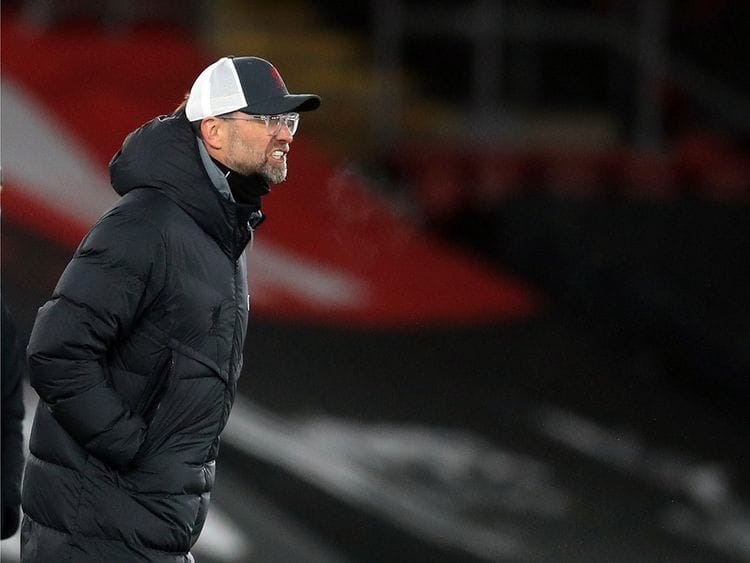 Liverpool's Jurgen Klopp fumes during the game against Southampton