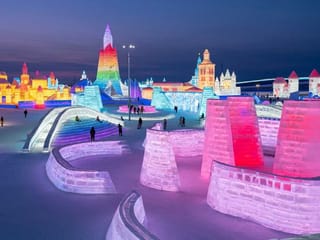 In Pictures: Frozen towers and palaces stun visitors at Harbin ice festival