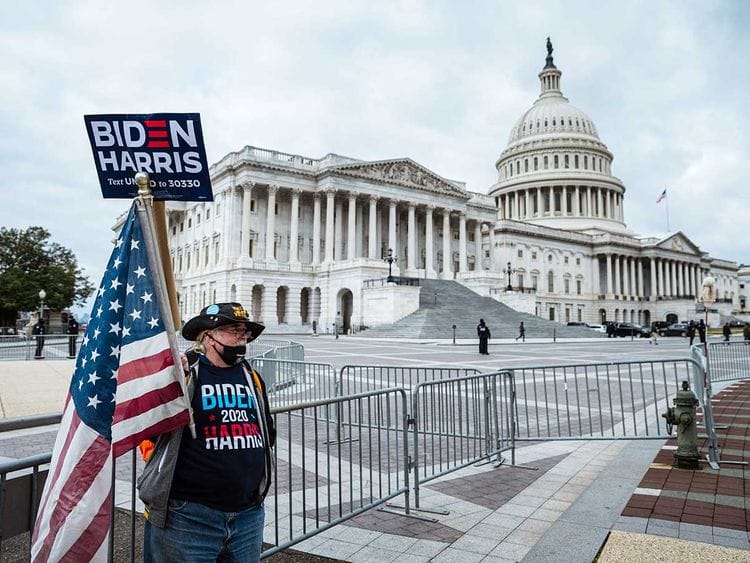 Biden counter protester Capitol