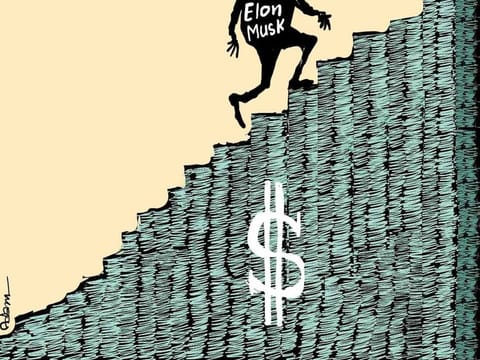 Musk on his way up the wealth ladder 