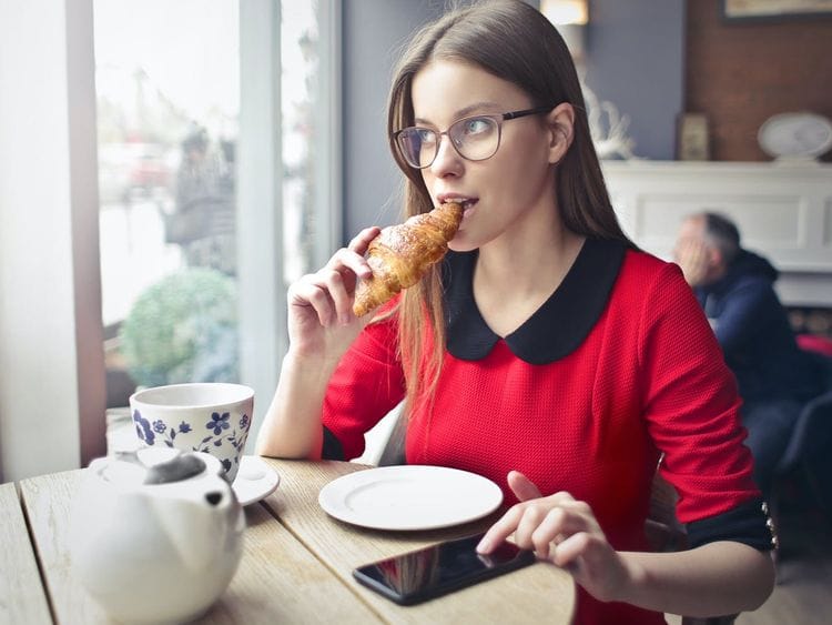 Single person eating out