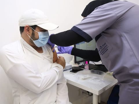 Vaccine centre in UAE: Illustrative image