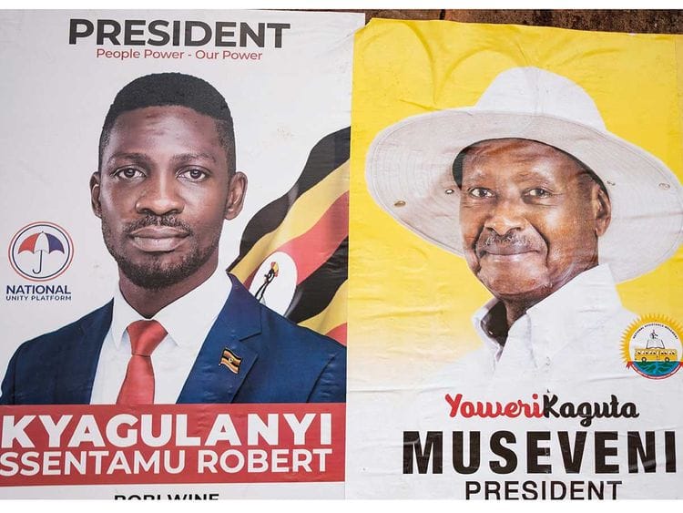 Uganda posters Museveni Boby Wine