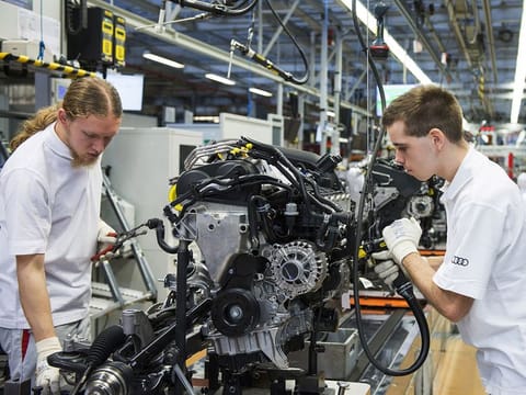 Audi has put more than 10,000 workers on furlough as production slowed.