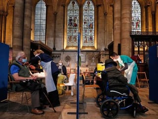 UK cathedral is COVID-19 vaccine hub with heavenly music, soaring spires