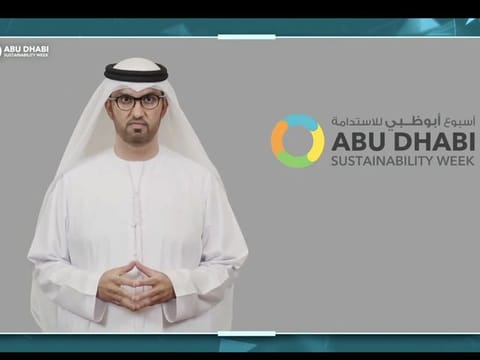Dr Sultan Al Jaber speaks at the virtual forum.