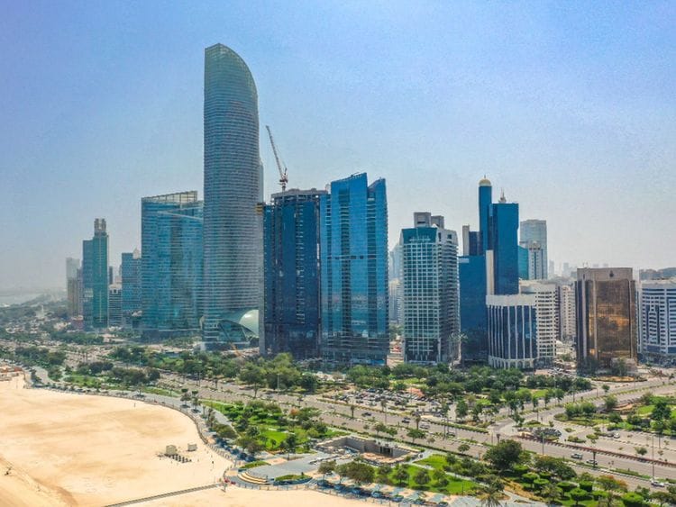 Stock Abu Dhabi skyline