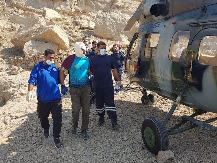 NAT RAK police air wing rescued  injured hiker-1611642118431