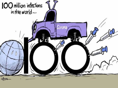 100 million infections in the world
