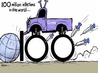 Cartoon: 100 million COVID-19 infections in the world