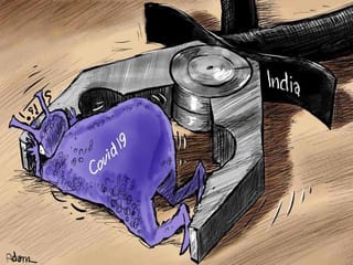 Cartoon: Is India defeating the coronavirus?