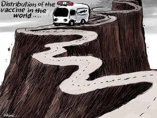 Cartoon: Global vaccine distribution taking longer than expected