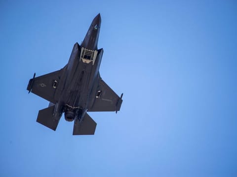 In this file photo taken on June 12, 2019 an F-35 fighter plane flies over the White House, in Washington DC. According to its maker, US aerospace and weapons giant Lockheed Martin, it is the most lethal, survivable and connected fighter aircraft in the world.