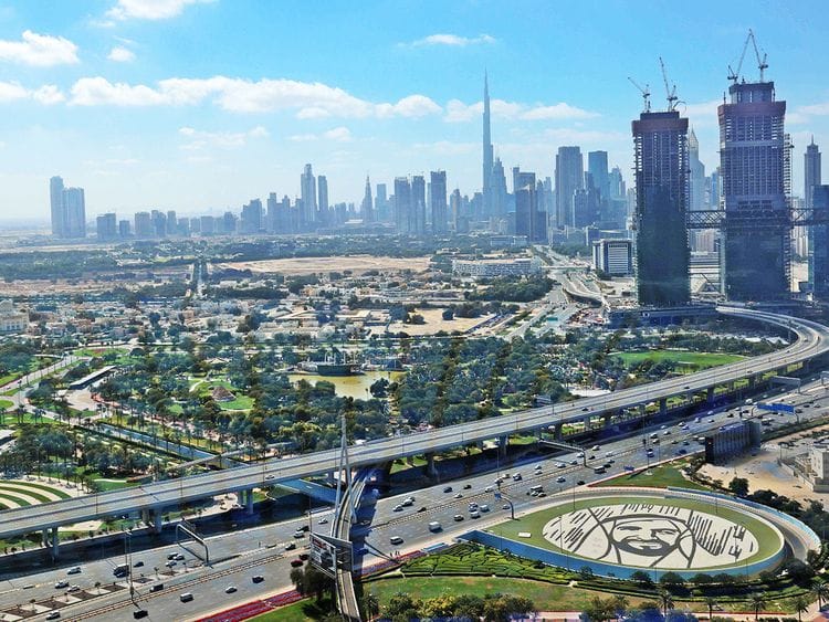 Stock Dubai skyline
