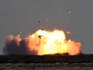 Photos: SpaceX Starship prototype explodes on landing in test flight