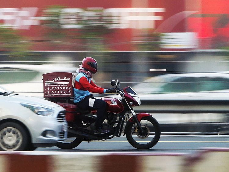 Stock delivery bikes food Dubai