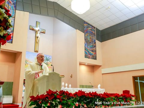 Abu Dhabi has a total of 18 churches are prominent places of gathering and worship for non-Muslims. Photo of St Joseph Church in Abu Dhabi.
