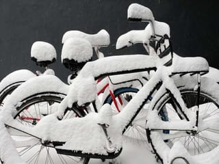 Photos: Netherlands hit by first snowstorm in a decade