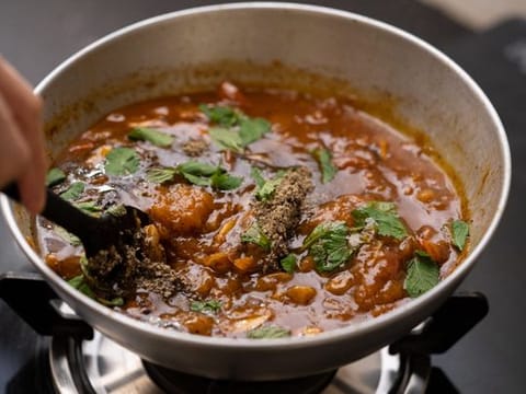 Alu Bukhara’r Jhal Chutney or dried plum chutney 