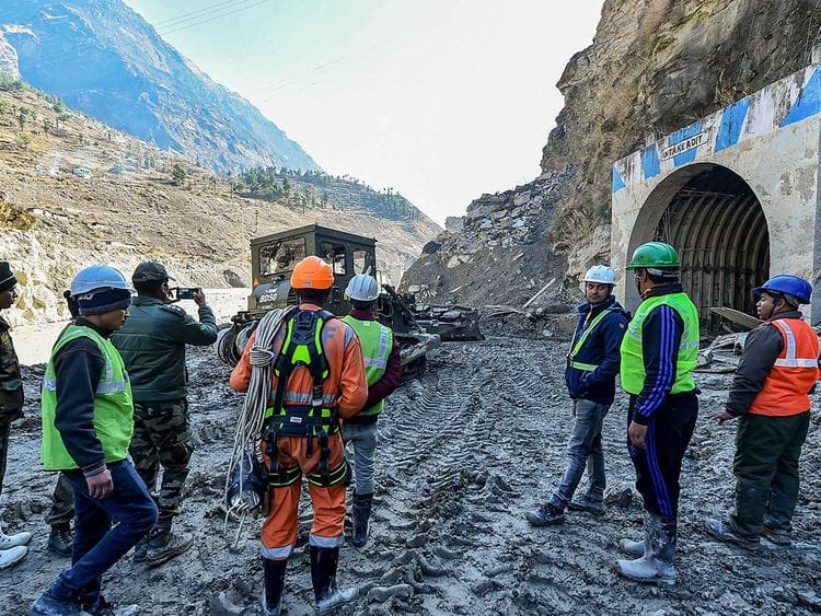 India glacier uttarakhand tapovan tunnel