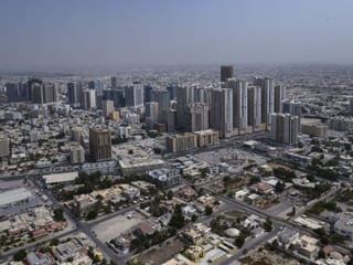 Ajman skyline.