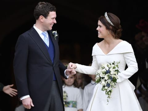 Britain's Princess Eugenie and Jack Brooksbank got married in 2018.  