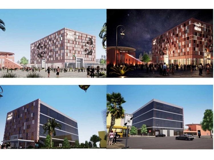 A combination of pictures showing artist’s impression about the final look of the India pavilion at Expo 2020 Dubai