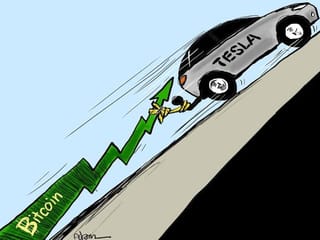 Cartoon: Tesla plans to accept Bitcoin as payment