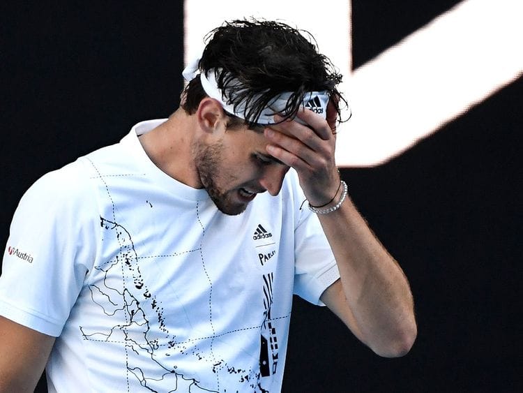 Dominic Thiem was defeated by Grigor Dimitrov at the Australian Open
