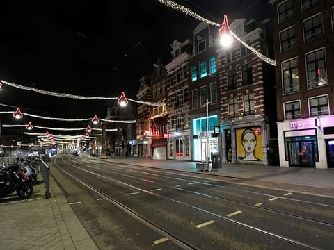 File photo: A general view shows a street during a curfew following the COVID-19 outbreak in Amsterdam, on January 23, 2021. 
