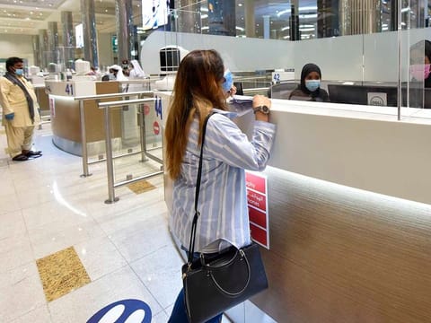 A traveller at Dubai Internation Airport. Photo for illustrative purpose only