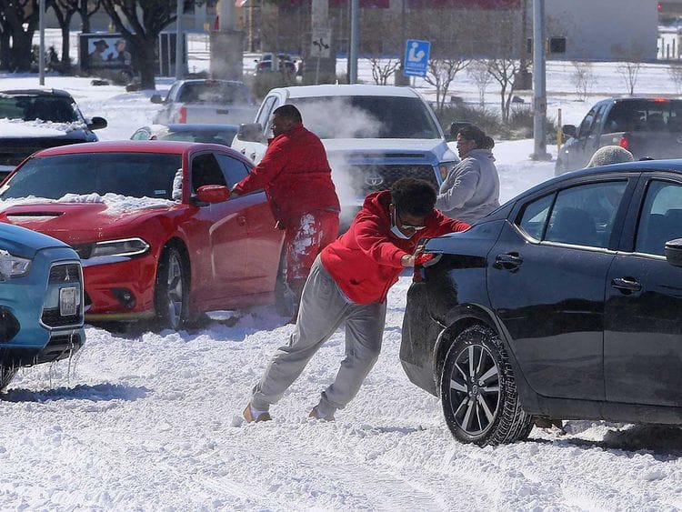 Texas US snow
