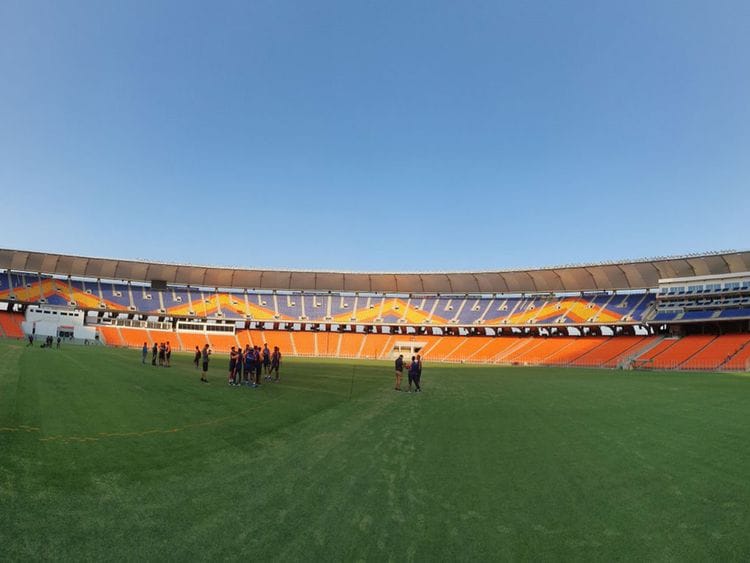 India and England are training at the Motera Stadium