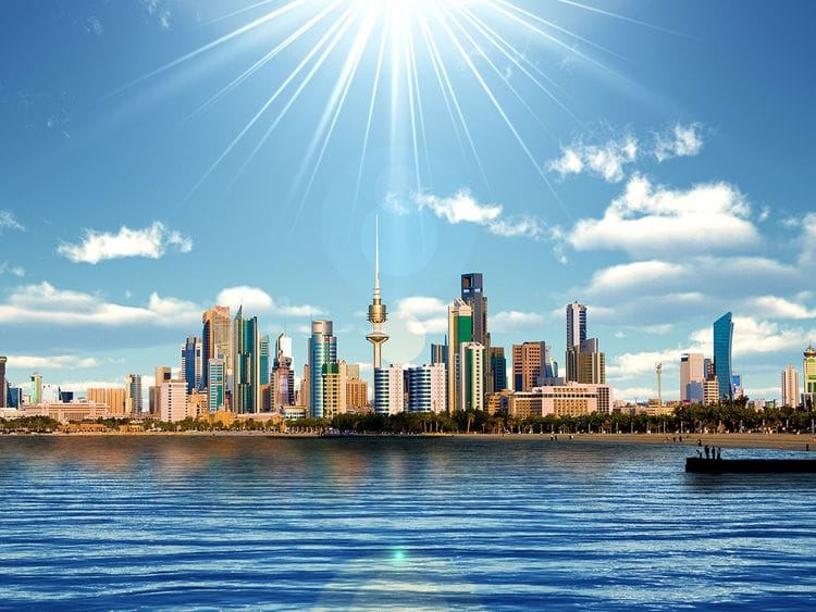 Stock Kuwait City skyline