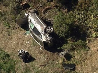Photos: Tiger Woods car accident scene in Los Angeles