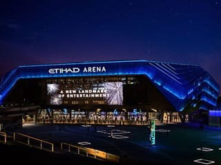 Abu Dhabi Yas Island shines bright in blue for Kuwait National Day