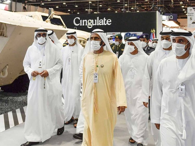 During the tour, Sheikh Mohammed visited a number of the companies participating in the global event