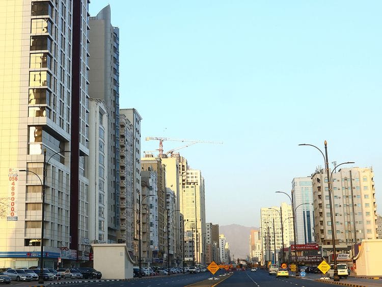 Stock Fujairah skyline