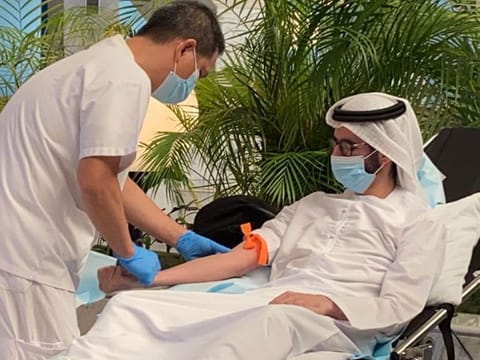 Vaccinated people may donate blood 14 days after the first or second dose. Each donor contributes to saving the lives of at least three people, says Seha