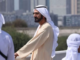 Photos: Sheikh Mohammed cheers on riders on UAE Tour Stage 6
