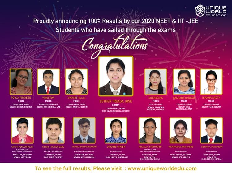 Success stories at Unique World Education