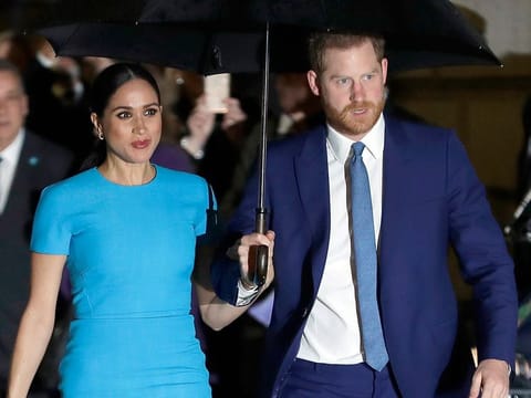 A file photo of Prince Harry and Meghan Markle. In an interview with Oprah Winfrey, Prince Harry says the process of separating from royal life has been very difficult for him and his wife, Meghan. The interview special is scheduled to air March 7, 2021, on CBS and the following day in Britain. 