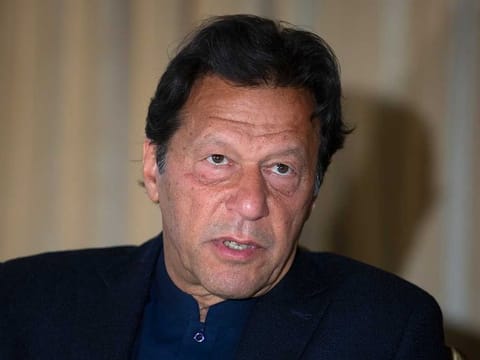 In this March 16, 2020 file photo, Prime Minister Imran Khan speaks during an interview in Islamabad, Pakistan.