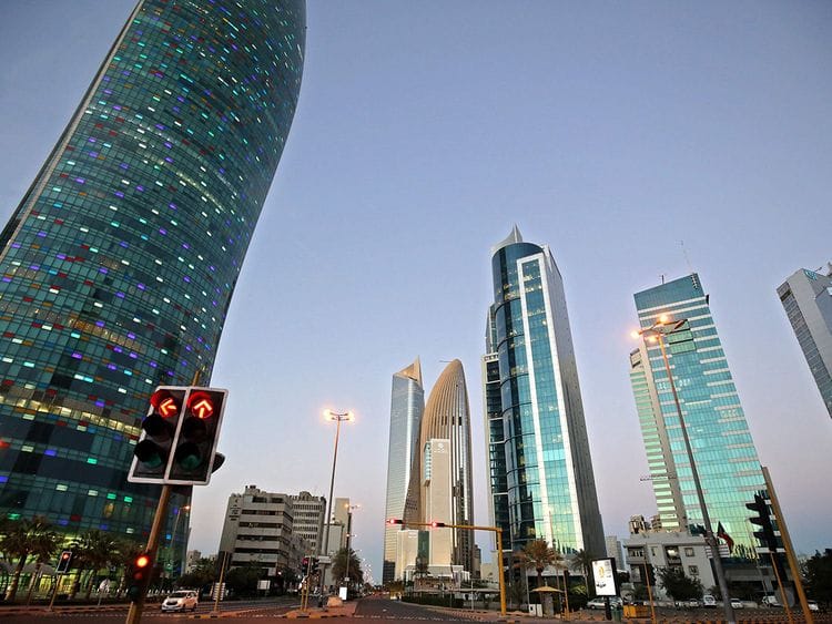 Stock Kuwait skyline