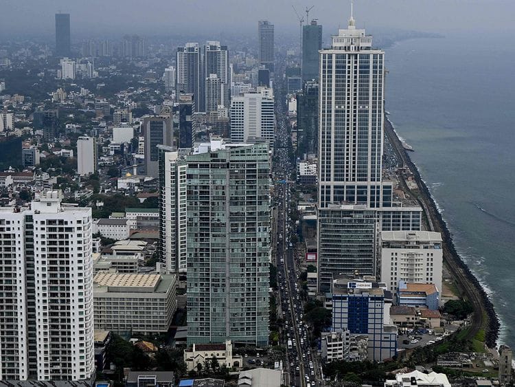 Stock Sri Lanka economy skyline