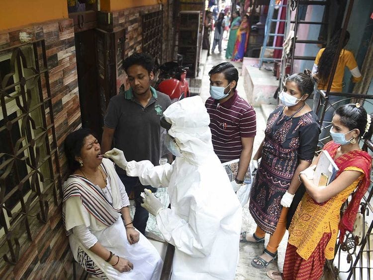 Mumbai covid swab Dharavi India