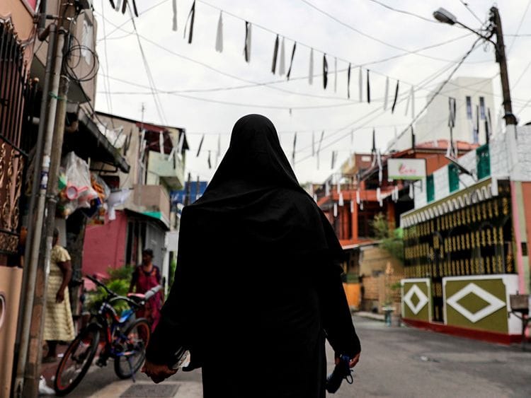 A Muslim woman wearing a hijab