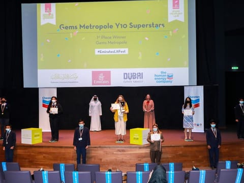The awards ceremony for The Chevron Readers’ Cup.