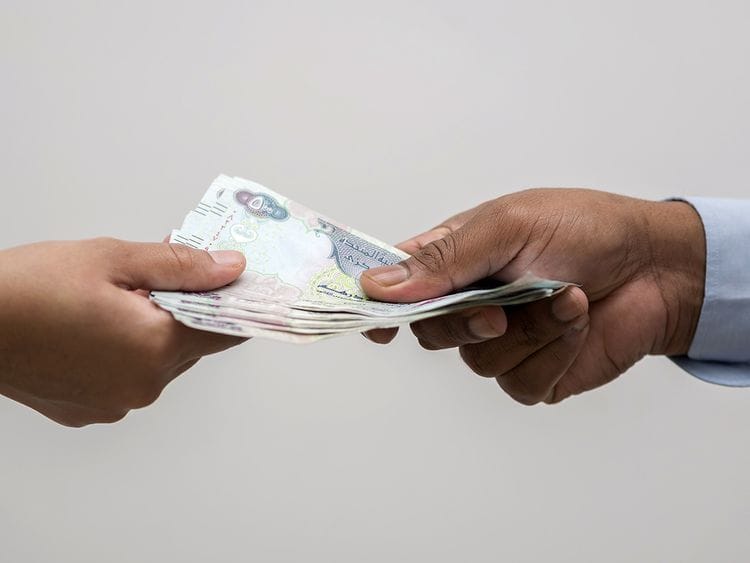 Stock Dirhams ATM cash currency