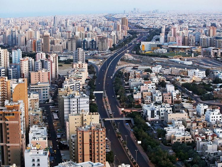 Stock Kuwait city skyline